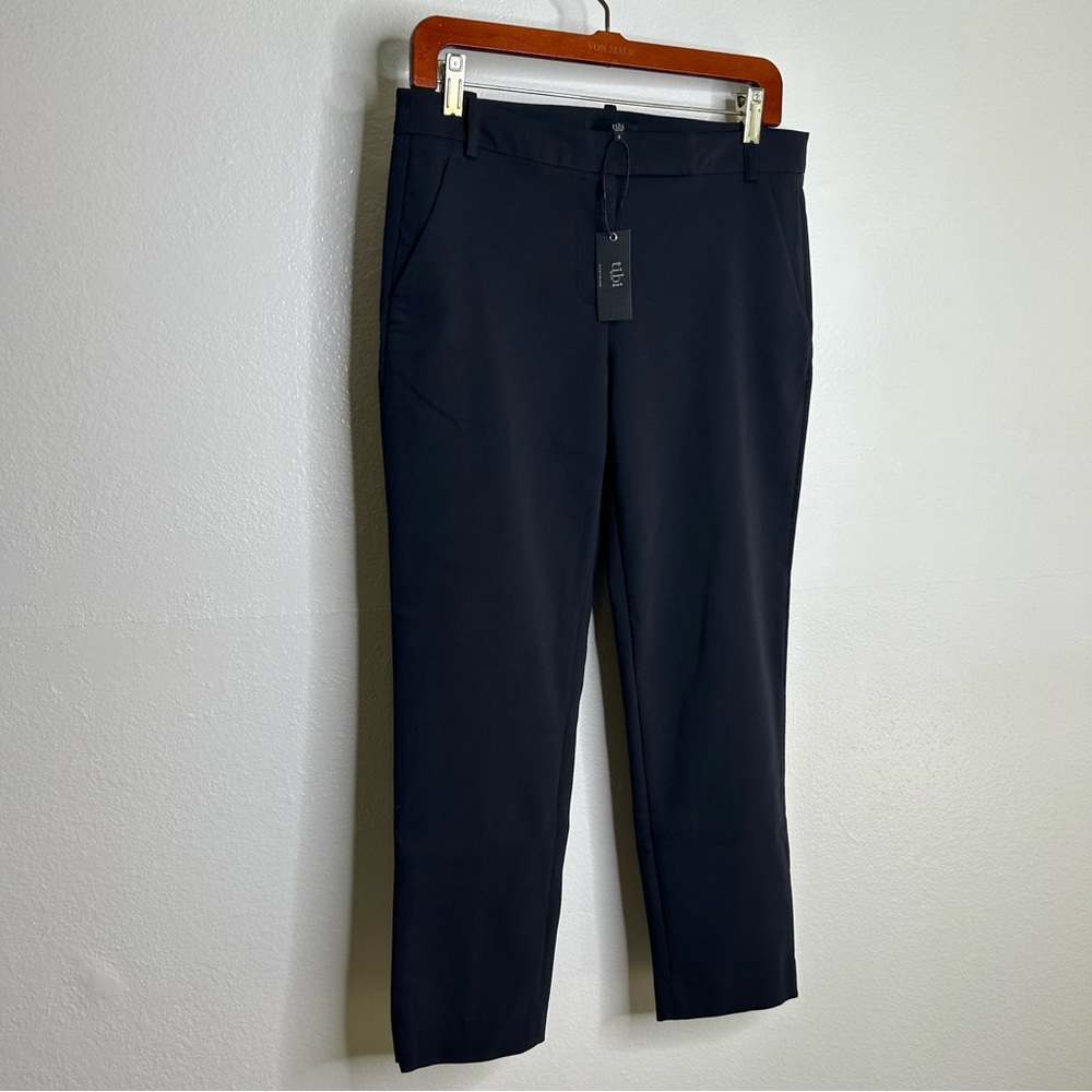 NWT Tibi Black Straight Leg Trouser Dress Pant Size 6